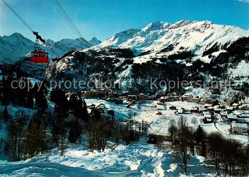 AK / Ansichtskarte Wengen__BE Maennlichenluftseilbahn Winter Schnee 