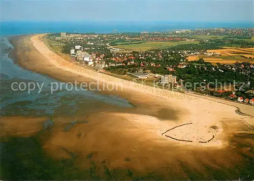 AK / Ansichtskarte Duhnen_Cuxhaven Fliegeraufnahme FKK Strand Nackeduhnien 