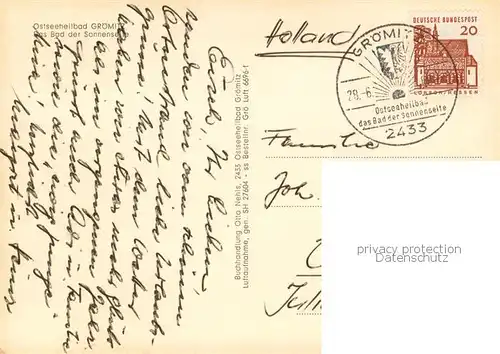 AK / Ansichtskarte Groemitz_Ostseebad Fliegeraufnahme Strand Groemitz_Ostseebad