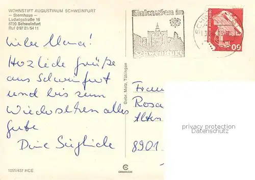 AK / Ansichtskarte Schweinfurt Wohnstift Augustinum Schweinfurt Springbrunnen Schweinfurt