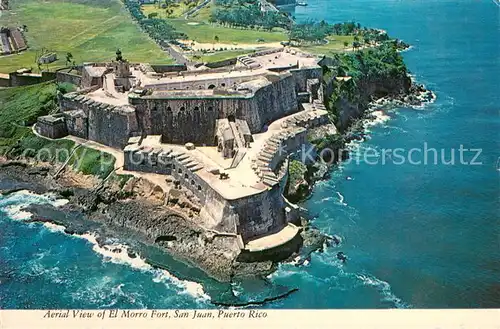 AK / Ansichtskarte San_Juan_Puerto_Rico Fliegeraufnahme El Morro Fort San_Juan_Puerto_Rico