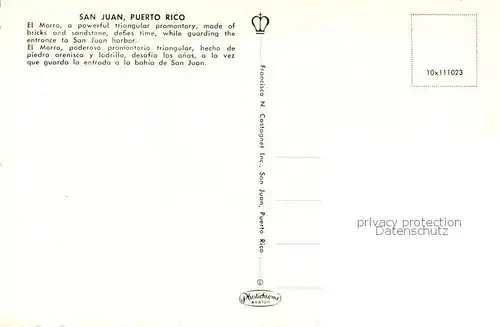 AK / Ansichtskarte San_Juan_Puerto_Rico Fliegeraufnahme El Morro Fort San_Juan_Puerto_Rico