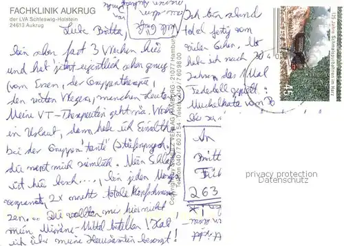 AK / Ansichtskarte Aukrug Fachklinik Aukrug der LVA Schleswig Holstein Details Aukrug