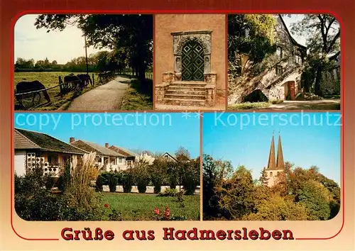 AK / Ansichtskarte Hadmersleben Teilansichten Kirche Hadmersleben