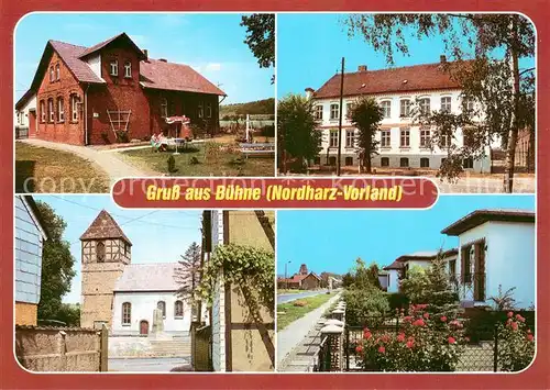 AK / Ansichtskarte Buehne_Osterwieck Gaststaette Rimbeck Schule Kirche Hoppenstedt Eigenheime Buehne_Osterwieck