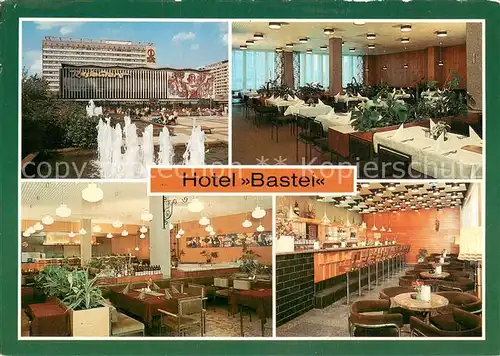 AK / Ansichtskarte Dresden Interhotel Bastei Wasserspiele Restaurant Bastei Grill Tagesbar Dresden