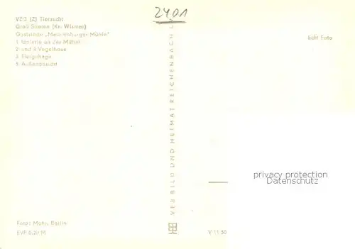 AK / Ansichtskarte Gross_Stieten_Gross_Stieten Gaststaette Mecklenburger Muehle Galerie Vogelhaus Tiergehege Aussenansicht 