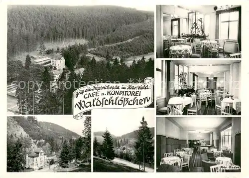 AK / Ansichtskarte Friedrichroda Cafe Konditorei Waldschloesschen Panorama Gastraeume Friedrichroda