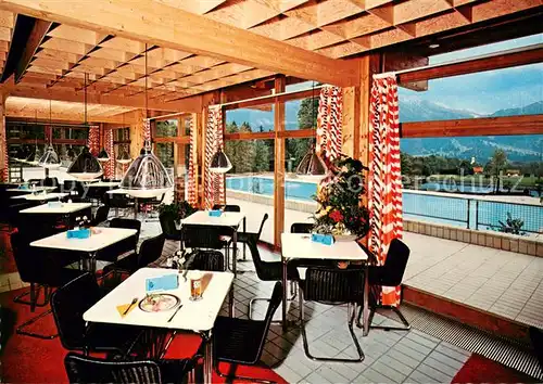 AK / Ansichtskarte Oberammergau Restaurant Im Wellenberg Oberammergau