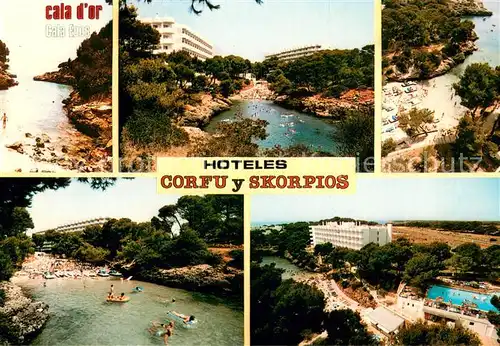 AK / Ansichtskarte Cala_d_Or Hoteles Corfu y Skorpios Panorama Strand Pool Cala_d_Or