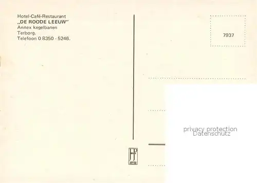 AK / Ansichtskarte Terborg Hotel De Roode Leeuw Cafe Restaurant Terborg