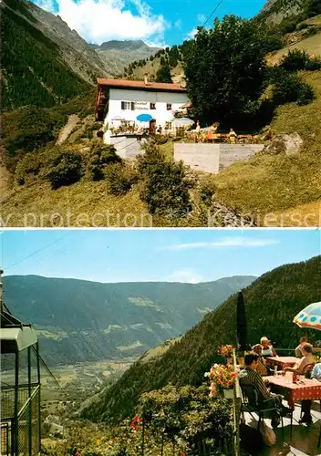 AK / Ansichtskarte Partschins_Parcines_IT Gasthof Pruenster Panorama Terrasse 