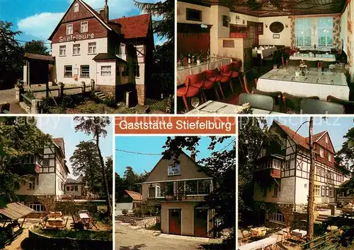 AK / Ansichtskarte Weimar__Thueringen Gaststaette Stiefelburg Gastraeume Hof Freiterrasse 