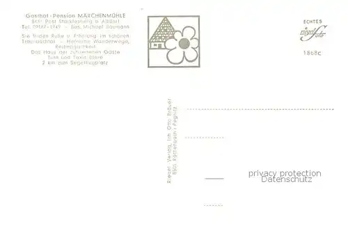 AK / Ansichtskarte Stoeckelsberg Maerchenmuehle im Traunbachtal Pferde Gaststube Stoeckelsberg