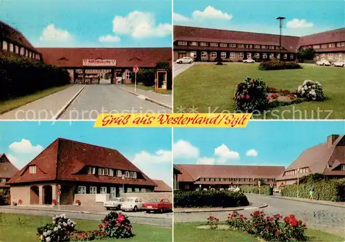 AK / Ansichtskarte Westerland_Sylt Nordseeklinik und Sanatorium Eingang Hauptgebaeude Duenenhaus Kurhaus Westerland_Sylt