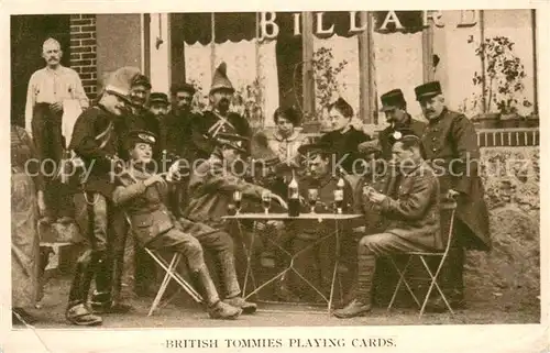 AK / Ansichtskarte Kartenspiel AK British Tommies Playing Cards 