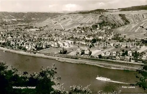 AK / Ansichtskarte Winningen_Mosel Gesamtansicht m. Mosel Winningen Mosel