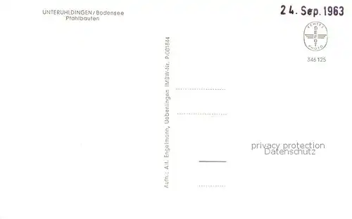 AK / Ansichtskarte Unteruhldingen_Bodensee Fliegeraufnahme Pfahlbauten 