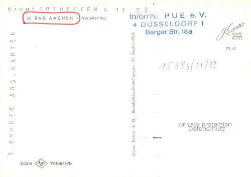 AK / Ansichtskarte Bad_Aachen Europaplatz Verteilerring Wasserspiele Bad_Aachen