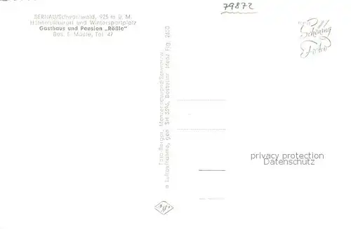 AK / Ansichtskarte Bernau_Schwarzwald Fliegeraufnahme Gesamtansicht Bernau Schwarzwald