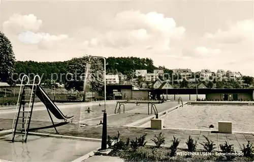 AK / Ansichtskarte Weidenhausen_Gladenbach Schwimmbad Weidenhausen_Gladenbach