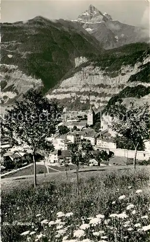 AK / Ansichtskarte St_Maurice__Valais_VS Panorama 