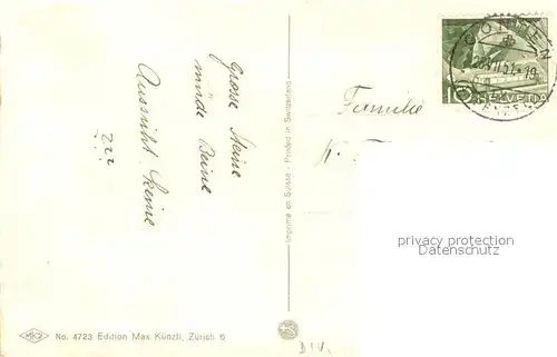 AK / Ansichtskarte Verlag_Kuenzli_Zuerich_Nr. Nr.4723 Karzen Taufe 