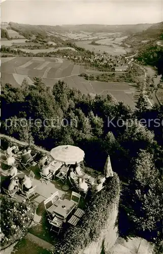 AK / Ansichtskarte Langenburg_Wuerttemberg Schlosskaffee m. Baechlinger Tal Langenburg Wuerttemberg