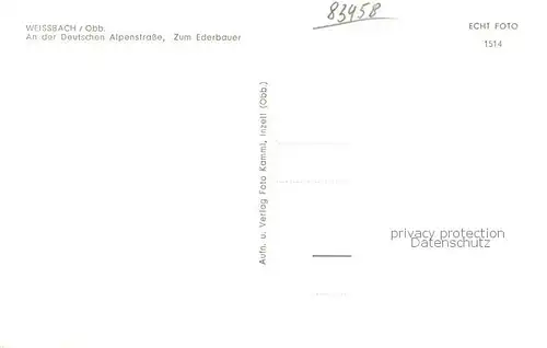 AK / Ansichtskarte Weissbach_Alpenstrasse Zum Ederbauern Winter Schnee Weissbach_Alpenstrasse
