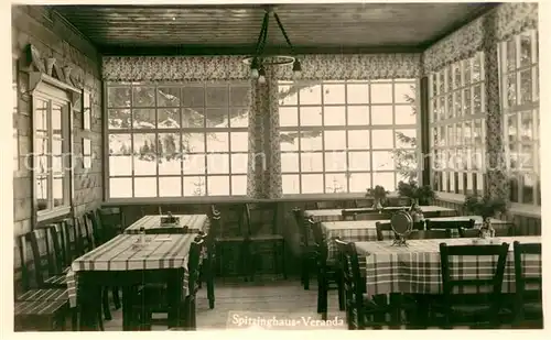 AK / Ansichtskarte Spitzinghaus_1150m_Schliersee Veranda Innenansicht 