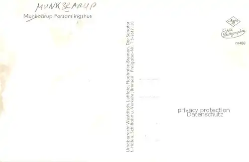 AK / Ansichtskarte Munkbrarup Fliegeraufnahme Forsamlingshus Munkbrarup