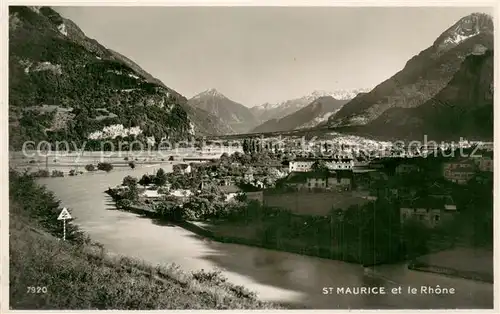 AK / Ansichtskarte St_Maurice__Valais_VS et le Rhone 