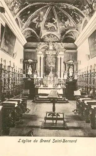 AK / Ansichtskarte Grand_Saint_Bernard Eglise Interieur Grand_Saint_Bernard