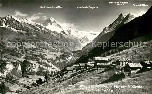 AK / Ansichtskarte Evolene_VS Vue sur la Combe de Ferpecle 