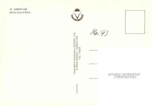 AK / Ansichtskarte Gibraltar Aerial view of Rock Gibraltar