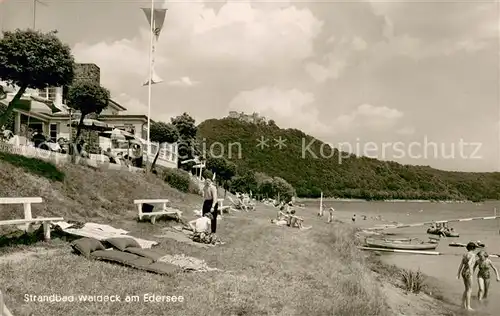 AK / Ansichtskarte Waldeck__Edersee Strandbad Waldeck Edersee 