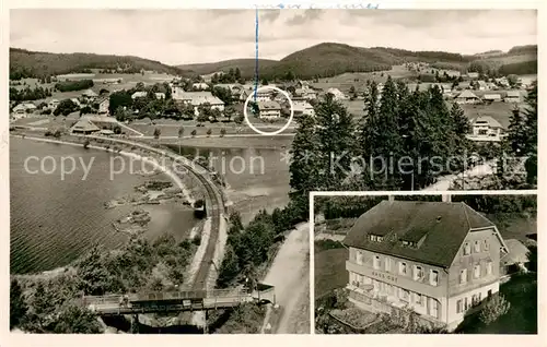 AK / Ansichtskarte Schluchsee Fremdenheim Gut AUssenansicht m. See Schluchsee