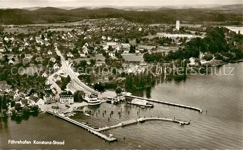 AK / Ansichtskarte Staad_Konstanz Fliegeraufnahme Faehrehafen Staad_Konstanz