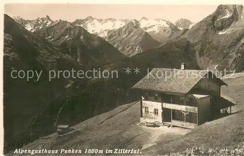 AK / Ansichtskarte Penkenhuette_1800m_Zillertal_AT Alpengasthaus Penken Aussenansicht Berg Panorama 