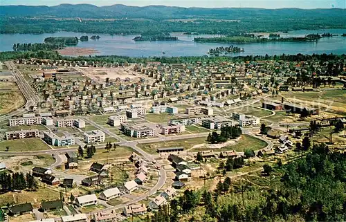 AK / Ansichtskarte Camp_Petawawa_Ontario_Canada Fliegeraufnahme Permament married quaters with Ottawa River 