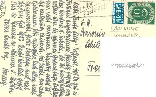 AK / Ansichtskarte Karlsruhe_Baden Kaiserstrasse bei Nacht Karlsruhe_Baden