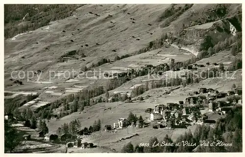 AK / Ansichtskarte La_Sage_Evolene_VS Vue partial et Villa   Val d Herens 