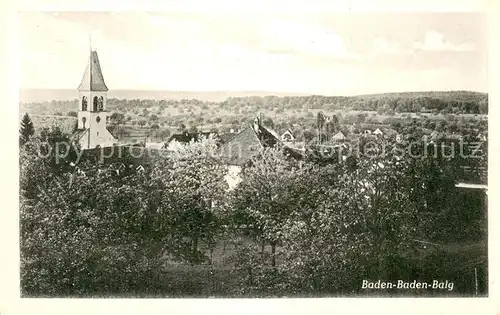 AK / Ansichtskarte Balg_Baden Baden Teilansicht m. Kirchturm 