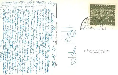 AK / Ansichtskarte Hagnau_Bodensee Teilansicht Gasse Kirchturm Hagnau Bodensee