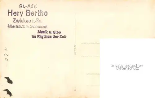 AK / Ansichtskarte Zwickau__Sachsen Akkordeon Musiker 