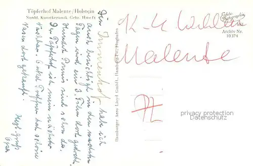 AK / Ansichtskarte Malente Gremsmuehlen Fliegeraufnahme Toepferhof Malente Reetdachhaus Malente Gremsmuehlen