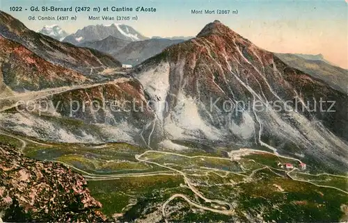 AK / Ansichtskarte Mont_Mort_2867m_VS Gd. St Bernard et Cantine d Aoste 