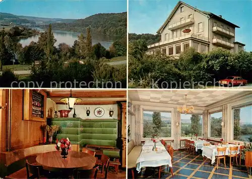 AK / Ansichtskarte Ruemikon Seepanorama Landgasthof Engel Gaststube Speiseraum  Ruemikon