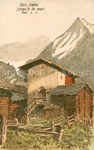 AK / Ansichtskarte Mont_Mort_2867m_VS Teilansicht m. Berg Mort 