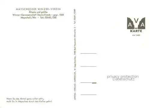 AK / Ansichtskarte Mayschoss Mayschosser Weinkeller Mayschoss